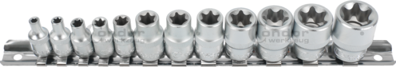 E-Profil Torx 1/4" & 3/8" E4 - E20 12-tlg.